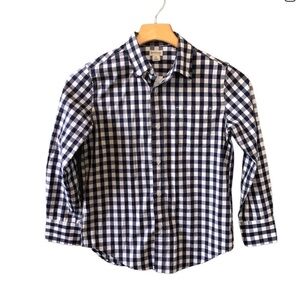 Crewcuts Checkered Gingham Long Sleeve Collared Button Down Shirt 8 NWT